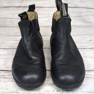 Blundstone Black Leather Slip On Chelsea Boots Size Au 5.5